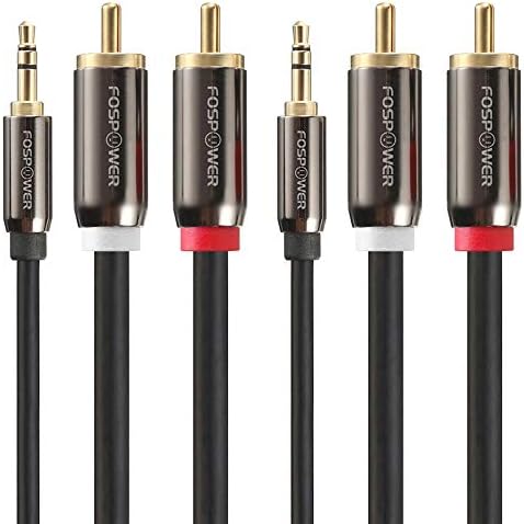 FosPower 3.5mm to RCA Cable (6FT - 2 