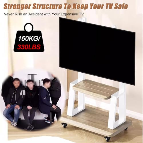 Soporte móvil para TV de piso para pantallas de 32"-80" miniatura 7
