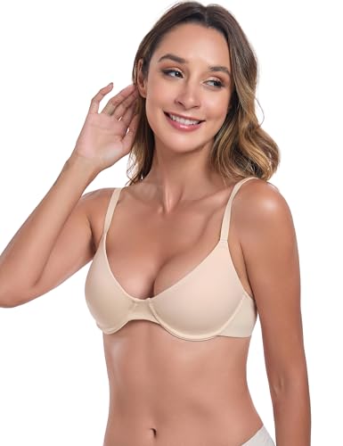 Lusait Women's Plunge Bra Unlined Deep V Sexy Demi Bralette Adjustable Strap Triangle Push Up Underwire Balconette Bra3