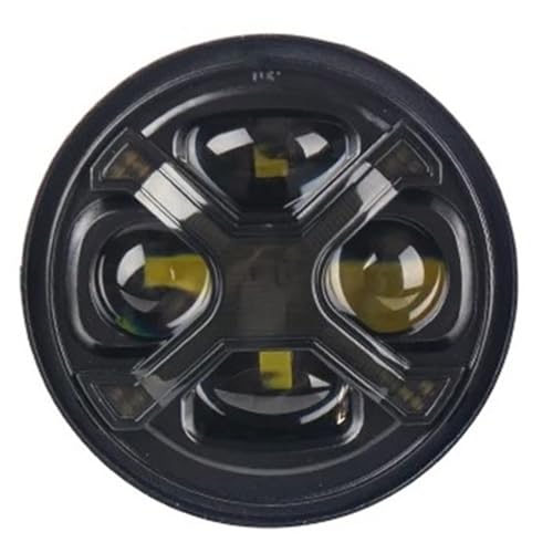 ONETREND Faro Motocicleta Para 883 1200 X48 Para Indian Para Scout Etc 5,75 Pulgadas Faro Led Para Motocicleta 5-3/4 Faro Rojo Estilo X Ahumado Headlight Moto