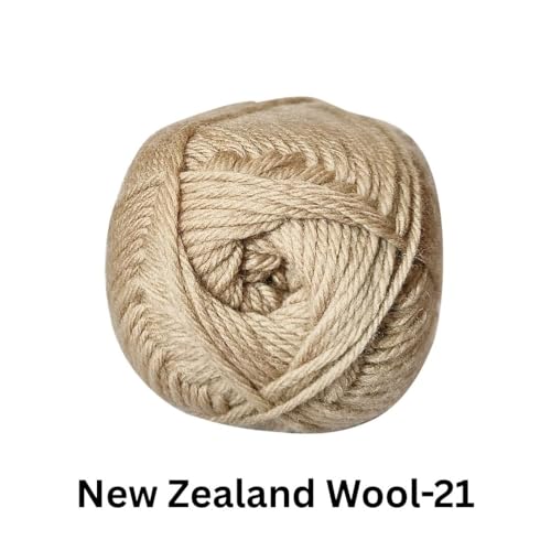 Image of VCR Sand Beige Chunky Wool Yarn, 100 Grams, Hank, 196 Meters, 100% New Zealand Wool Knitting Yarn, Soft Crosia Thread Suitable for Baby Blankets & Booties Pack of 1