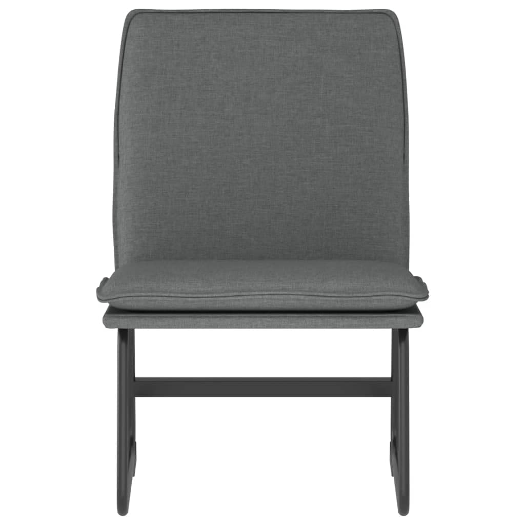 Poltrona Lounge da Salotto Grigio Scuro in Tessuto 52x75x76 cm