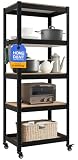 HOMEDANT House Premium-Rollregal Schwerlastregal mit Rollen...