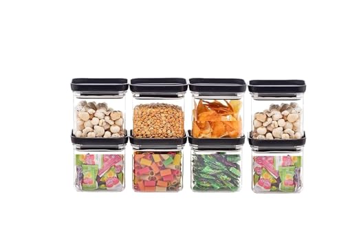 Image of Kitchen Storage Container, Multipurpose Plastic Storage Box and Organiser, Leak-Proof Kitchen Accessories Items for Home with Airtight Unbreakable Push Lid (6 PCS, 1100 ML)