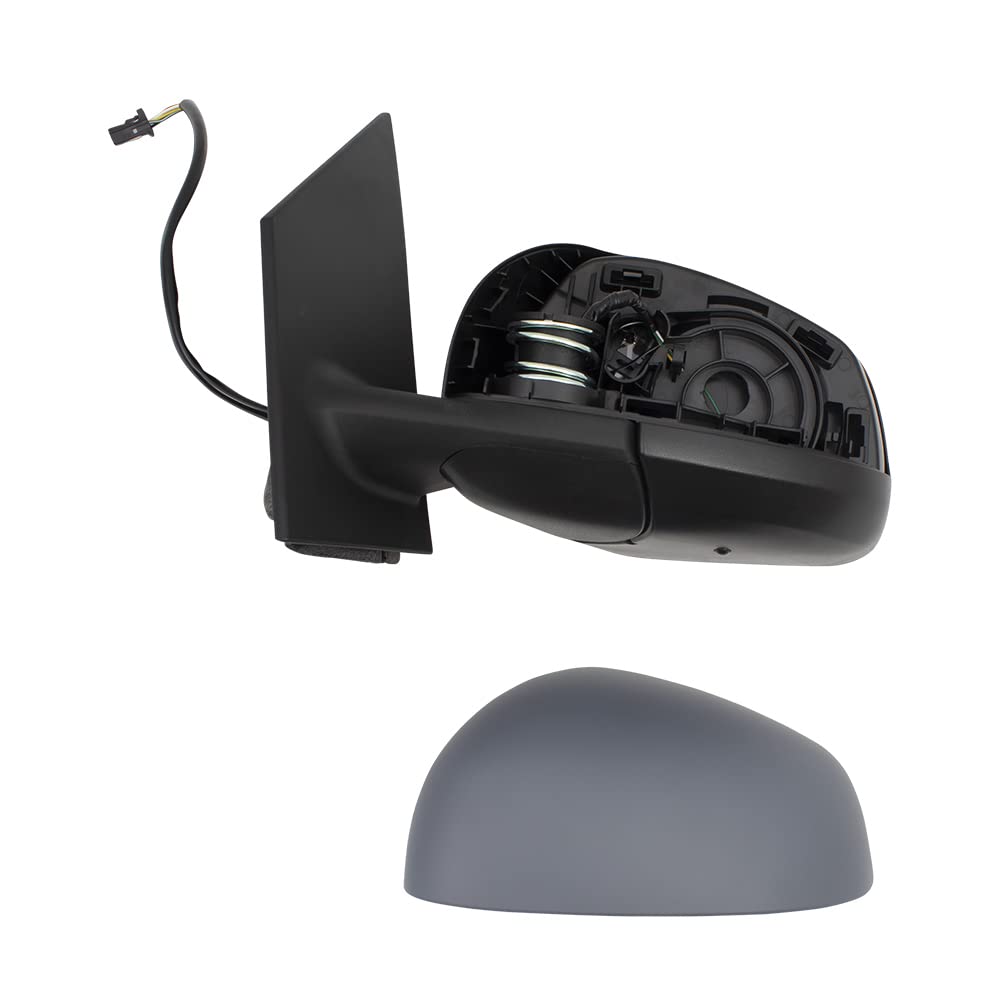 Brock Replacement Drivers Power Side View Mirror Heated Gray Cap  