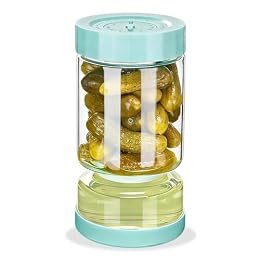 ZENS Pickle Jar with Strainer Flip, 37oz Leakproof Pickle Container