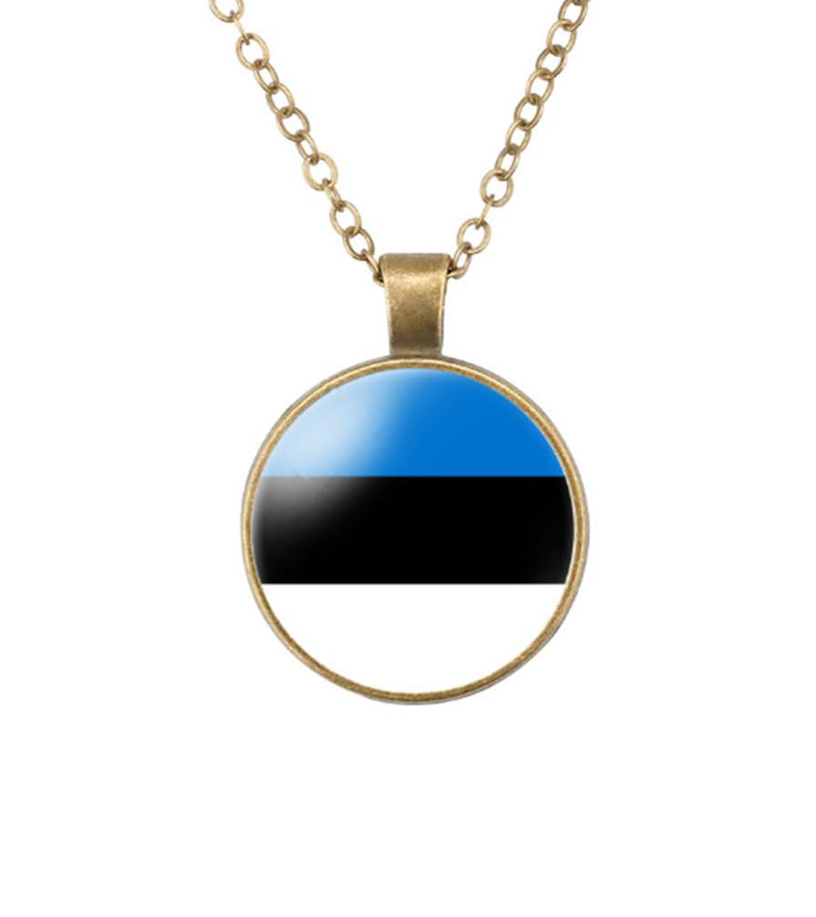 World Most Countries Flag Zinc Alloy Necklace Pendant Necklace for Men Women