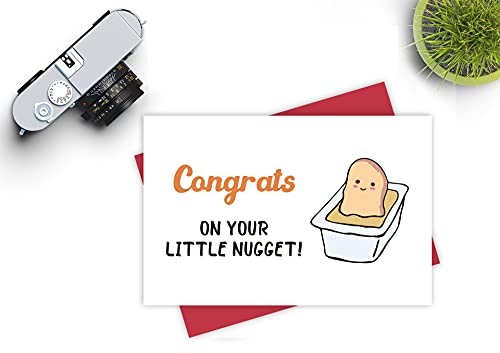 Baby Shower Card, Cute New Baby Card, Funny Newborn Chicken Card, Congrats On Your Little Nugget #TOP2
