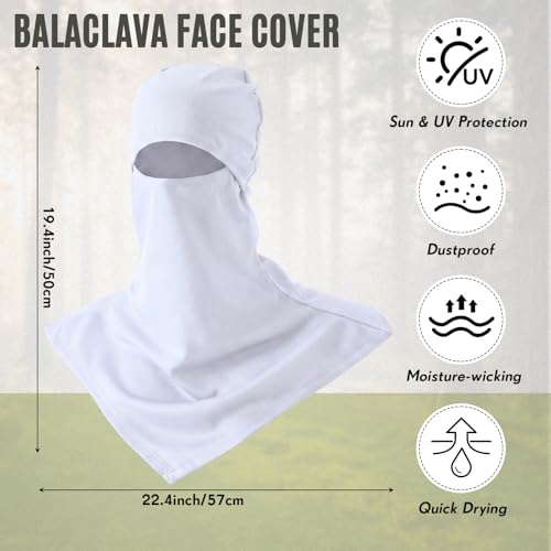 Image of SATINIOR 3 Piece Balaclava Face Cover Sun Protection Neck Cover Summer Balaclava for Men Women Outdoor Sports UV Protector