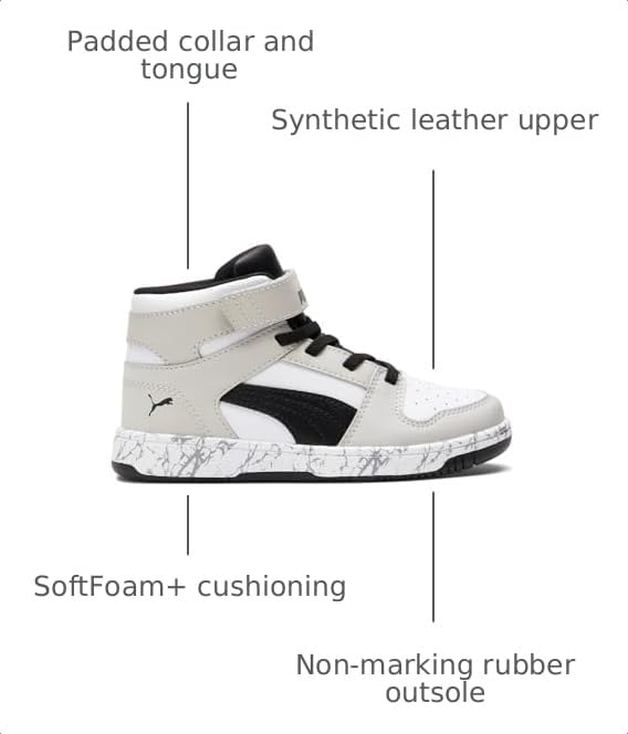Image of PUMA Unisex-Child Rebound Layup Mid Shoes