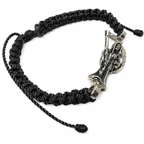 Image of Black Thread Bracelet Pulsera Roja de hilo de la Santa Muerte