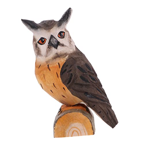 Sculpture hibou décor rustique ZXQUEGF, une idée cadeau en bois parfaite