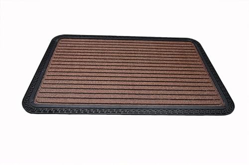 Image of Anti Skid Door Mats for Home Entrance |Rectangular Mats| Outside, Indoor Rubber Mat for Floor (40X60 cm, Brown)
