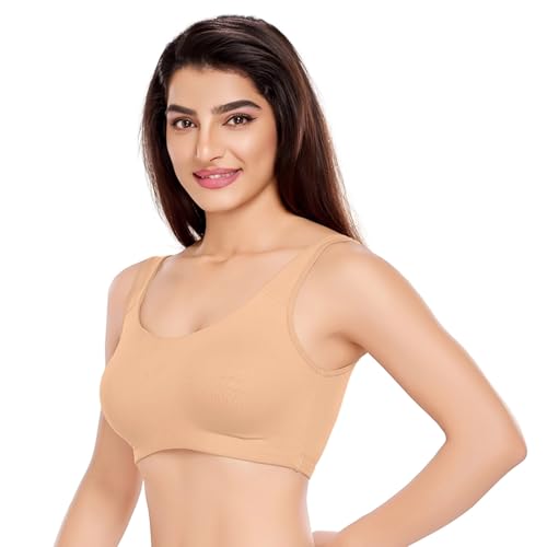 Image of juliet Non Padded Full Coverage Sports Bra for Women | Slip on Bra | Low Impact High Coverage Wireless Support Sports Bra JS 90