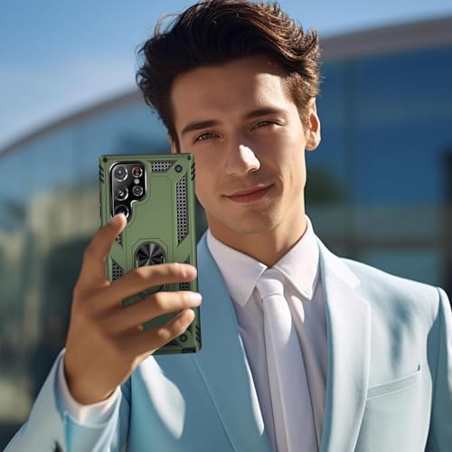 Coque Samsung S25 Ultra robuste verte contre les chutes et bris d'écran - 5