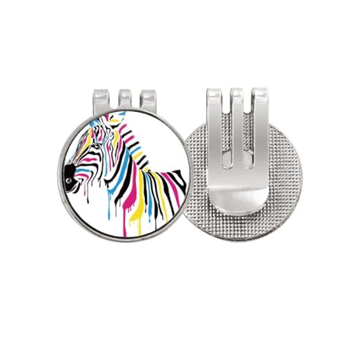 Marqueur de balle de golf magnétique avec clip pour casquette et motif animal en émail