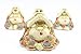 We pay your sales tax 3 Feng Shui Buddha Monks Figurines Statues Home Decor Statue Gift/Birthday Gift/House Warming Gift (3 Happy Buddha)