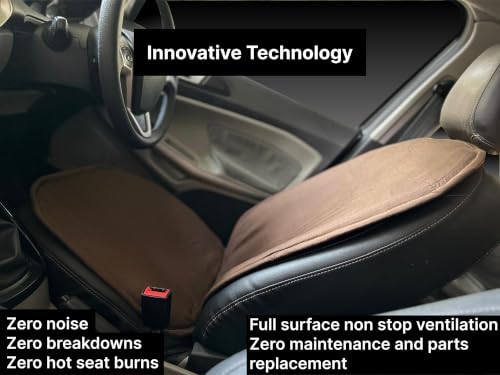 Image of Naturally Ventilated Seat Pad | Sweat-Free Driving Car Seat Cushion | Zero noise | Zero breakdowns | Zero maintenance | Zero hot seat burns from car parked in the sun | Full surface ventilation