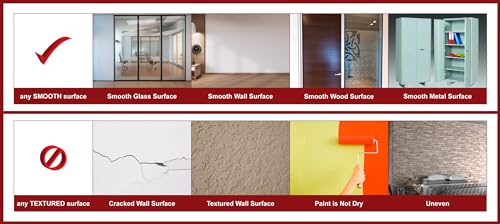 Image of WallDesign Whiteboard Roll 24inx6ft - Durable Self-Adhesive Film - Easy Installation, Customizable Size - for Multipurpose use in Office, School, and Home ,Vinyl