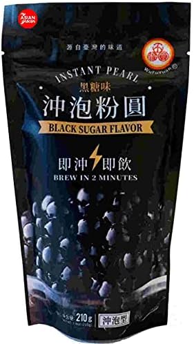 Wufuyuan Black Sugar Tapioca Instant Pearl 210g Brew in 2 Minutes Super Fast