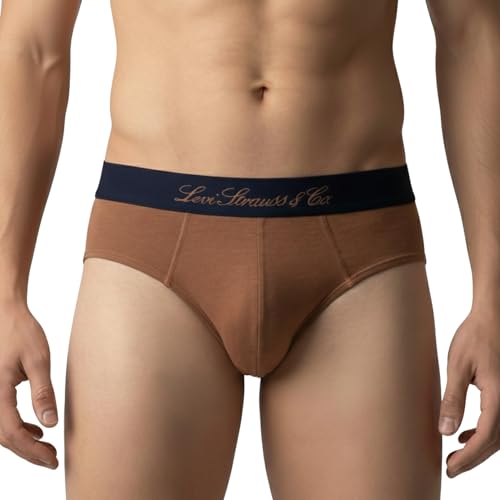 Image of Levi's Cotton Elite Brief | Premium Men's Brief Underwear | 4-Way Stretch | Outer Elastic Waistband | Double-Layered Pouch | Style 073 | Pack of 1