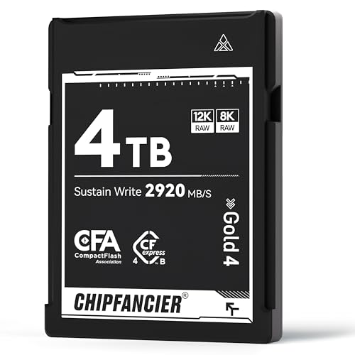 CHIPFANCIER CFexpress 4.0 Type B 4 * 968GB [J[h ő3550MB/b ǂݎ 2920MB/b Write-Raw 8K rfI^ Nikon D5/D6/Z7/Z9 Panasonic Canon