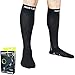 Meister Graduated 20-25mmHg Compression Running Socks for Shin Splints (Pair) - Black - Large