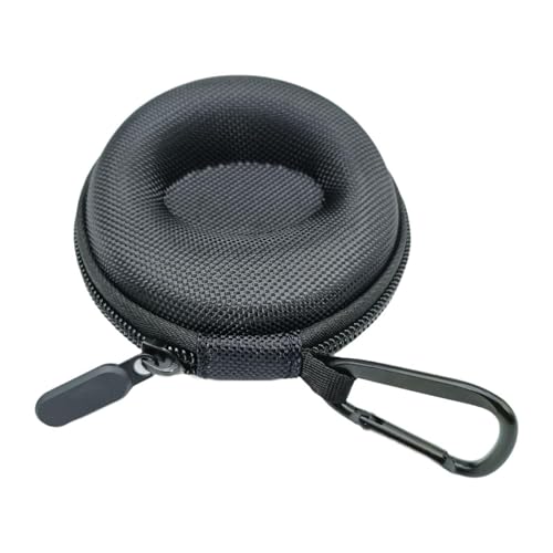 LOVIVER Estuche de viaje para guardar relojes, resistente al desgaste, a prueba de golpes, compacto, con carcasa rígida, organizador para relojes inteligentes, Negro con Hebilla
