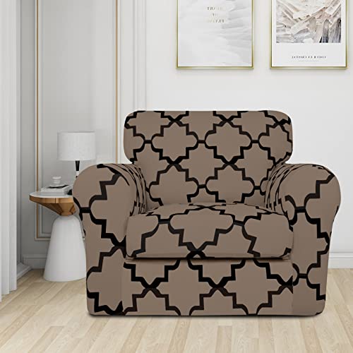 Image of Easy-Going 2 Pieces Stretch Sofa Slipcover for Armchair Washable