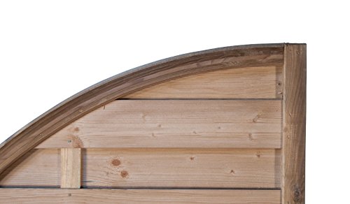 MEIN GARTEN VERSAND Holzzaun Terrassen Sichtschutz mit Bogen Maß 120 x 180 auf 160 cm (Breite x Höhe) aus Kiefer/Fichte… – Bild 6