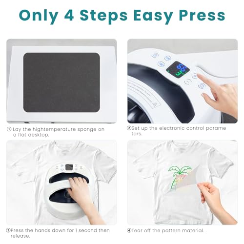 Image of OLIXIS Heat Press Machine for T Shirts, Portable Easy Press Heat Transfer Machine with LCD Display, 32-450F Temp Control, Ideal for T-Shirts, Tote Bags, Baby Clothes, Decor & More