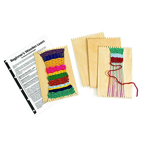 Colorations Beginners Wooden Loom, Set of 12, for Kids, Arts & Crafts, Weaving