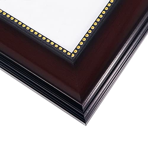 GraduationMall 8x10 Picture Frames, Real Glass, Display Photos for Wall or Tabletop, Mahogany with Gold Beads, 2-Pack - Image 5
