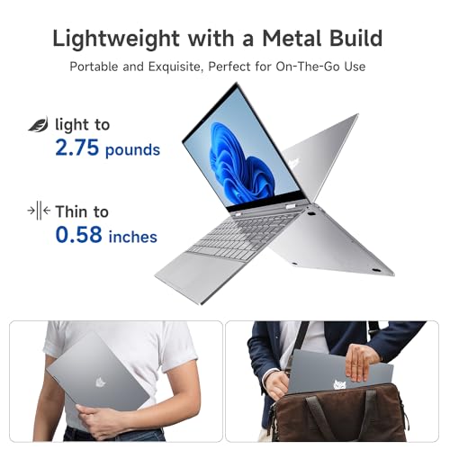 Bmax 2 In 1 Touchscreen Laptop, 13.3 Inch Fhd Ips Touch Display, Intel 12Th Gen N100 Processor(Up To 3.4Ghz), 16Gb Ddr5 Ram 512Gb Ssd, Backlit Keyboard thumb #6