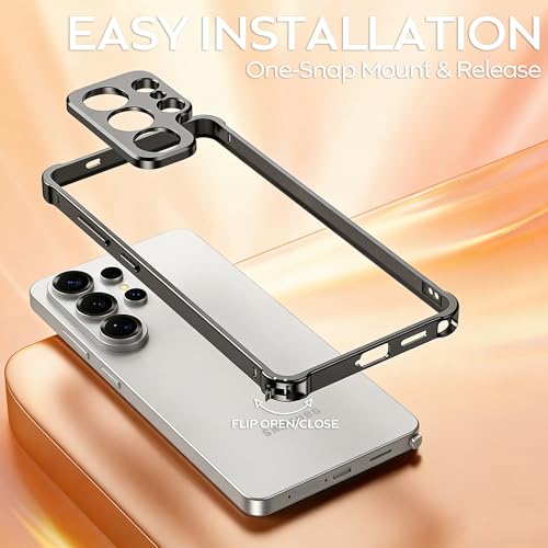 JIAONASHIJIA for Samsung Galaxy Galaxy S26 Ultra Frameless Case Silver - image 6