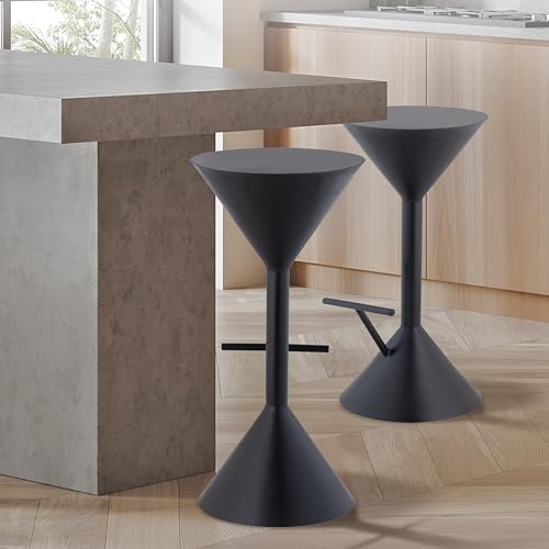 JONATHAN Y Butaco Barra Sin Respaldo de Hierro 29.75" Negro | Estructura Metálica Sólida, Silueta Escultórica, Reposapiés Integrado, Estilo Industrial de Diseñador miniatura 2