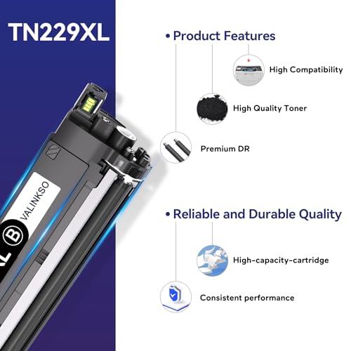 Image of Compatible for Brother TN229XL Black Toner Cartridge High Yield | TN229 TN229XL Work with Brother HL-L3220CDW MFC-L3780CDW HL-L3280CDW MFC-L3720CDW HL-L3300CDW | Prints up to 3,000 pages each