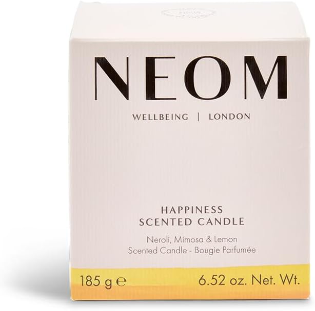 NEOM- Happiness 1 Wick Candle | Neroli, Mimosa & Lemon | Essential Oil Aromatherapy Candle - Image 6