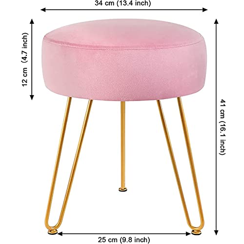 Taburete de terciopelo para tocador moderno y salón 4