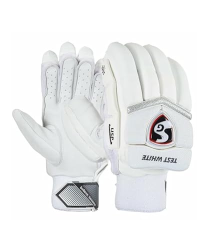 Sg Test White Cricket Batting Gloves Mens Size (Right) #TOP3