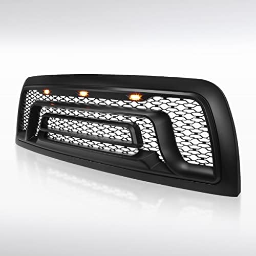 Black Mesh Front Hood Grille For 2006-2008 Dodge Ram 1500 – Silscvtt – Stainless Steel/Plastic