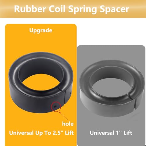 2 Pack Heavy-Duty Round Rubber Coil Spring Spacer Booster for Car Truck,Coil Spring Lift Spacers,Universal Up To 2.5" Lift by WINTOWIN - Image 4