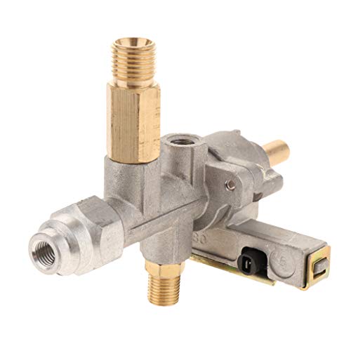FLAMEER 3-way 1/4 Inch LH Thread Gas Stove Burner Main Control Valve