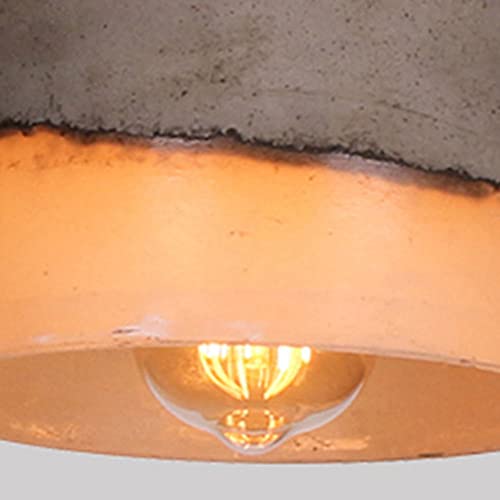 Luz colgante de hormigón gris E27 lámpara creativa vintage para techo de comedor 6