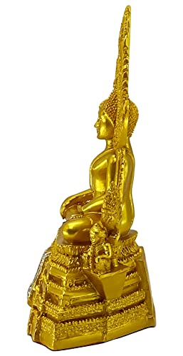 Estatua Buda Chinnaraj dorada 12" para decoración miniatura 3