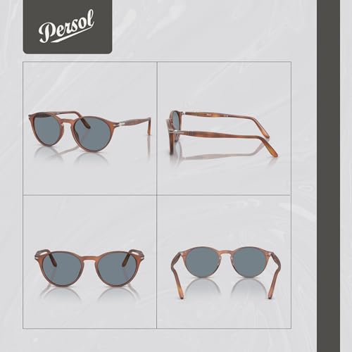 Persol PO3092SM Round Sunglasses for Men +BUNDLE with ACCESSORY EYEWEAR KIT3