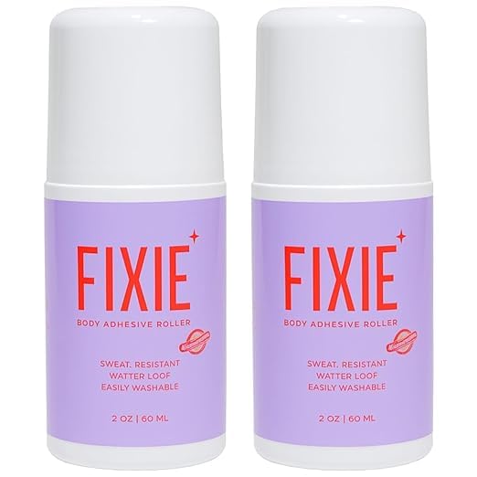 Fixie Body Adhesive – Skin-Safe Glue Roller for Clothes | Lingerie | Costumes & Fashion Styling(60 Ml) (Pack of 2)-image-21