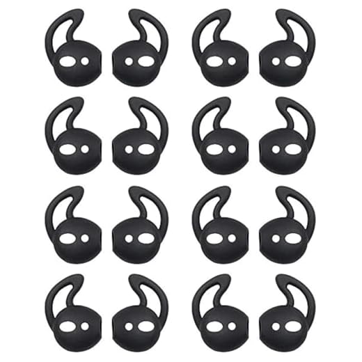 Sport Ear Tips Replacement Compatible with AirPods 8 Pairs Black