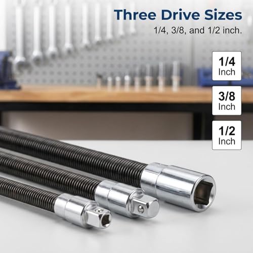 Kit d'extension de clé à douille flexible en métal robuste pour réparation automobile durable - 5