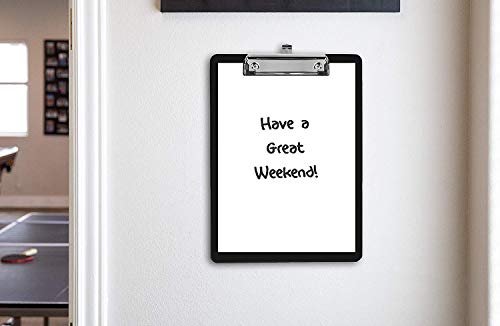 Black Plastic Clipboards (Set Of 6) Multipack - 12.5X9 Inch Clipboard Holds 100 Sheets, Low Profile | Colored Acrylic Clip Boards In Bulk For Kids & Professionals #TOP3